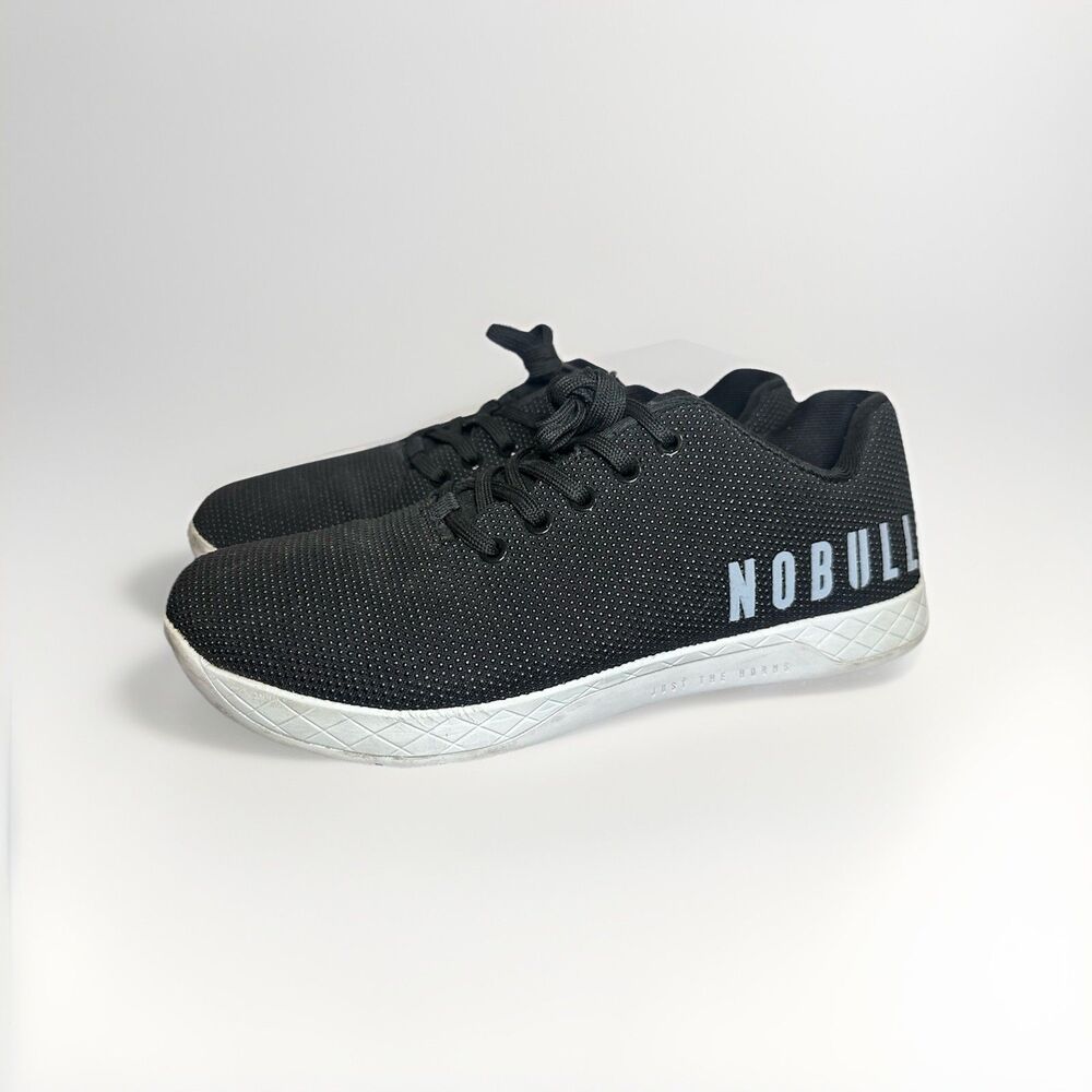 NOBULL Black SuperFabric Lace Up Low Top Training Crossfit Shoes M 10.5‎ W 12